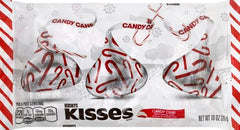 Wrapped Hershey's Kisses Candy Cane Mint foils for gifts