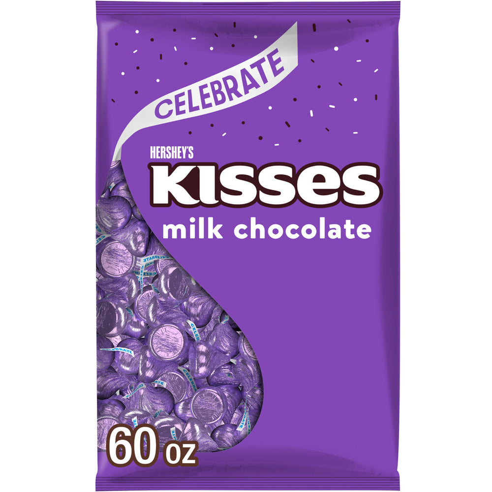 HERSHEY'S KISSES bulk bag of milk chocolate for gifting and party favors.