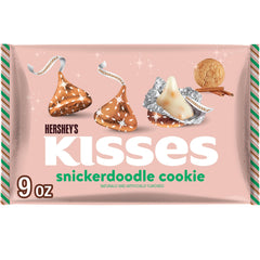 HERSHEY'S KISSES Snickerdoodle in white creme with cookie pieces, bronze foil, festive packaging for gifting
