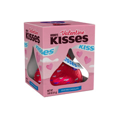 Hershey's Kisses foil-wrapped pack enhances gift appeal.
