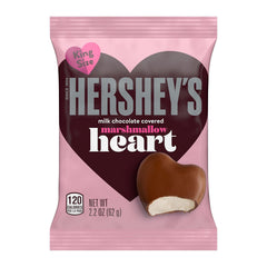 Hershey's milk chocolate marshmallow heart, king-size, ideal for sharing.