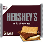Hershey's Milk Chocolate Bars six-pack ready for sharing at home