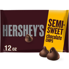 HERSHEY'S semi-sweet baking chips bag showing classic flavor for baking