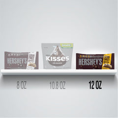 HERSHEY'S semi-sweet chips being poured into batter for richness