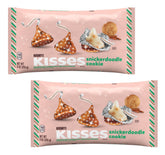 Hershey's Snickerdoodle Kisses two-pack foil wrap, ideal for sharing during holidays.
