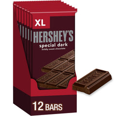HERSHEY'S SPECIAL DARK XL bulk pack on a kitchen counter, ideal for sharing.