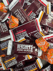 Hershey's Zero Sugar candy bag shows assorted flavors, ideal for keto-friendly snacking.
