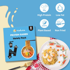 Hethstia spicy kimchi ramen cup adds heat and plant protein for energy.