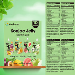 Hethstia Konjac Jelly Peach flavor close-up, fruity and refreshing anytime.