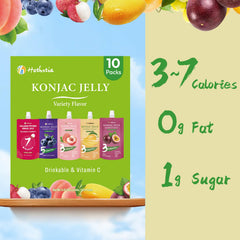 Hethstia Konjac Jelly Pouch Peach pack, gluten-free fruity bite.