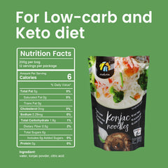 Hethstia Konjac Noodle packaging pouch highlighting convenience