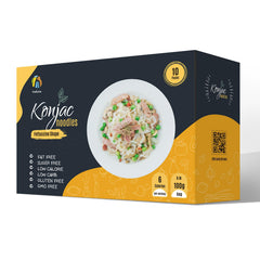 Hethstia Konjac Noodles Fettuccine packaging showing gluten free low calorie pasta option