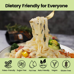 Raw bundle of Hethstia Konjac noodles for quick meal prep
