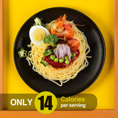 Hethstia cooked shirataki noodles in a bowl ready for sauce