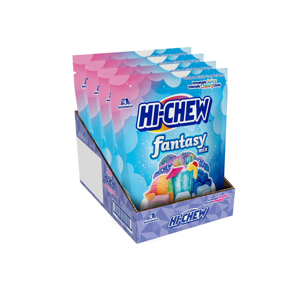 HI-CHEW Fantasy Mix pack front highlighting a colorful, shareable candy assortment