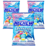 Hi-CHEW Fantasy Mix Rainbow Sherbet pack; a fruity snack perfect for on-the-go treats.