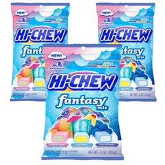 Hi-CHEW Fantasy Mix Rainbow Sherbet pack; a fruity snack perfect for on-the-go treats.