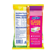 HI-CHEW green apple and mango mix close-up on bite-sized chews highlighting juicy flavors.