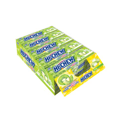 HI-CHEW Kiwi Sticks close-up highlights juicy kiwi flavor for on-the-go snacking.