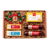 Hickory Farms Farmhouse Meat & Cheese Basket displayed on a board for entertaining.