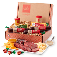 Hickory Farms Sharp Cheddar Blend slices add rich texture to boards