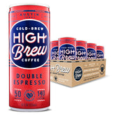 High Brew Coffee cold brew double espresso 8 oz bottle highlighting bold flavor and caffeine