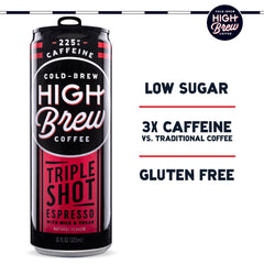 High Brew cold brew being poured into a glass for a refreshing break.