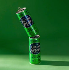High Brew Coffee triple filtered slow brew can, smooth taste with refined finish.