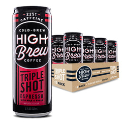 High Brew Triple Shot Espresso can seen ready for an active morning, bold energy boost.