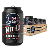 High Brew Nitro Black cold brew can for on-the-go mornings, bold and smooth.