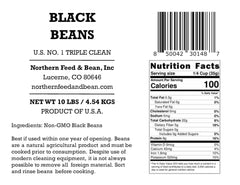High Plains Black Beans bulk packaging ready for long-term pantry storage