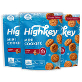 HighKey Ginger Spice Cookies pack front shows a keto-friendly snack option