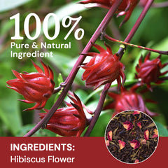 HIIHONE hibiscus flowers close-up showing hand-harvested botanicals