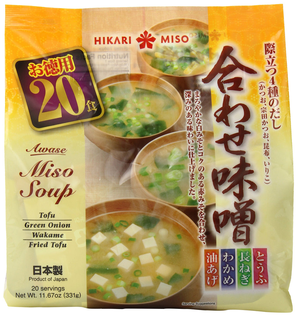Hikari Miso instant Awase Miso soup bowl for quick, flavorful meals.