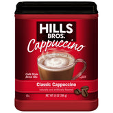 Hills Bros cappuccino mug with frothy top for a café-style experience at home.