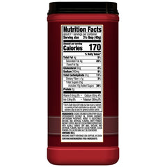 Hills Bros Instant Double Mocha Cappuccino pour shows quick, easy prep for busy mornings.