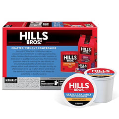 Hills Bros Perfect Balance K-Cup Pod releasing inviting aroma for morning routine.