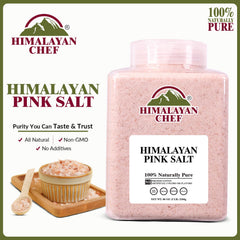 Close-up of Himalayan Chef Pink Salt crystals highlighting unprocessed mineral content.