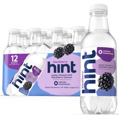 Hint Blackberry flavored water bottle with natural fruit essence
