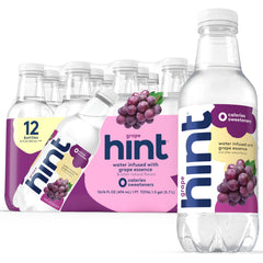 Hint Grape bottle front shows zero sugar hydration you can enjoy anywhere.