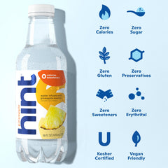 Hint Water Pineapple glass highlights natural pineapple flavor and clean taste