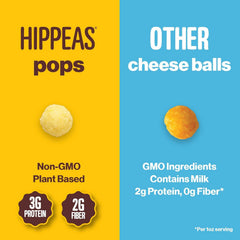 HIPPEAS 7oz bag on a backpack, non-GMO, kosher snack for trips.