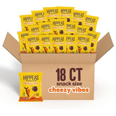HIPPEAS Cheezy Vibes pack front showing brand and crisp snack