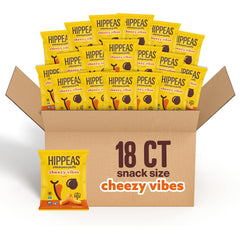 HIPPEAS Cheezy Vibes pack front showing brand and crisp snack