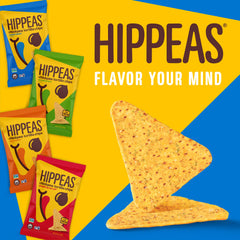 Chips shown with salsa for dipping, showcasing pairing versatility with HIPPEAS