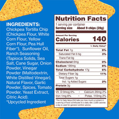 Close-up of HIPPEAS Rockin' Ranch chips showing crisp texture