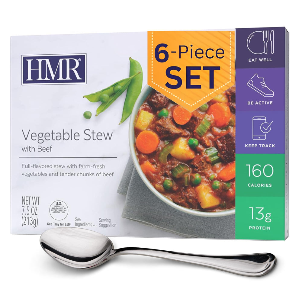 HMR Entrees Vegetable Stew with Beef pack – shelf-stable convenience for quick dinners.