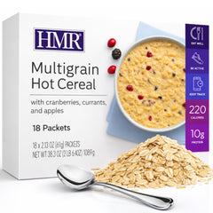 HMR multigrain hot cereal bowl with 10g protein for a satisfying breakfast.