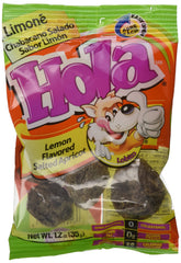 Hola Lobito Saladitos Lemon bites in a 3-pack, a tangy portable snack.
