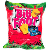Holiday Big Foot Giant Cheese Snack bag shows bold spicy crunch for sharing.
